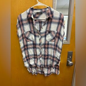 Casual Plaid Button-Down Shirt for Women